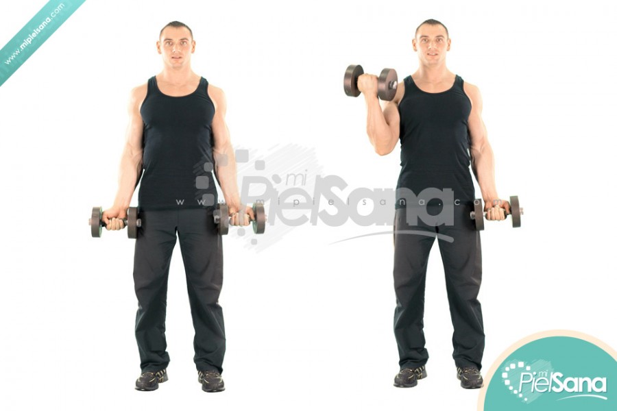 Alternating Standing Dumbbell Curl