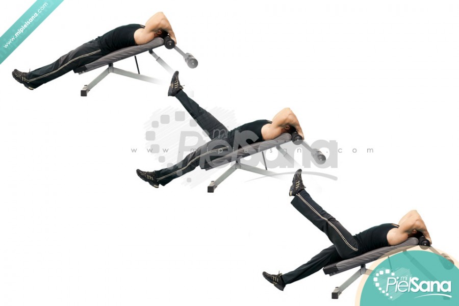 Decline Bench Alternate Leg Raise