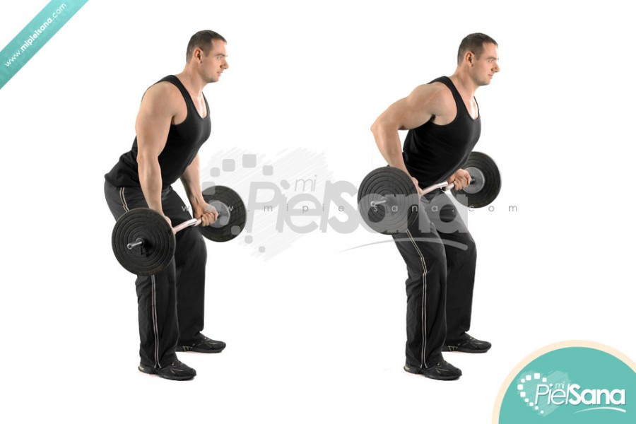 EZ Bar Reverse Grip Bent Over Row
