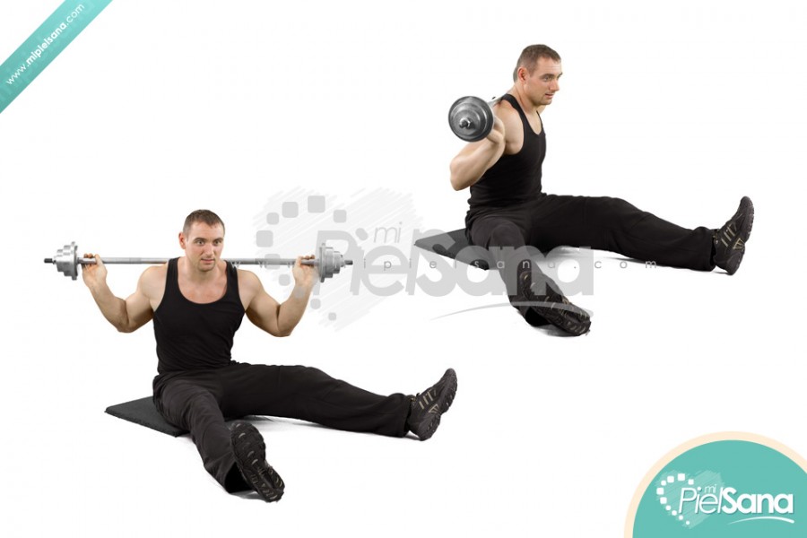 Floor Barbell Twist