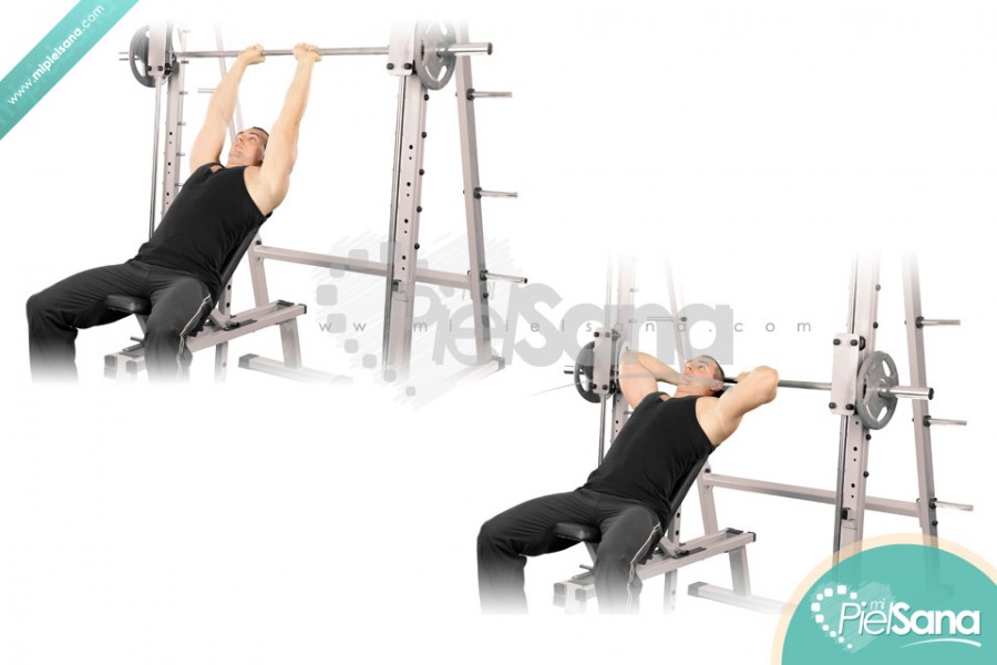 Smith Machine Incline Tricep Extension