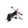 One Arm Dumbbell Front Raise On Incline Bench